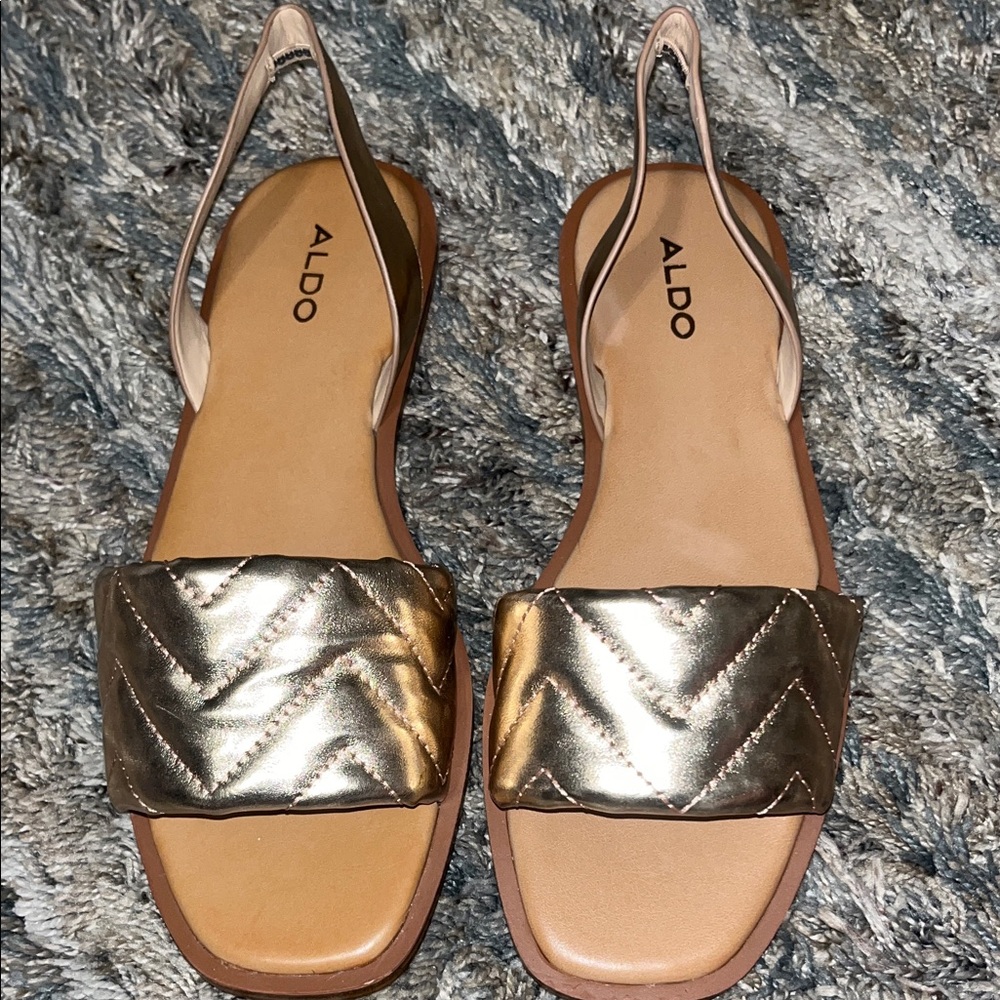 Aldo Metallic Gold Women's Sandals